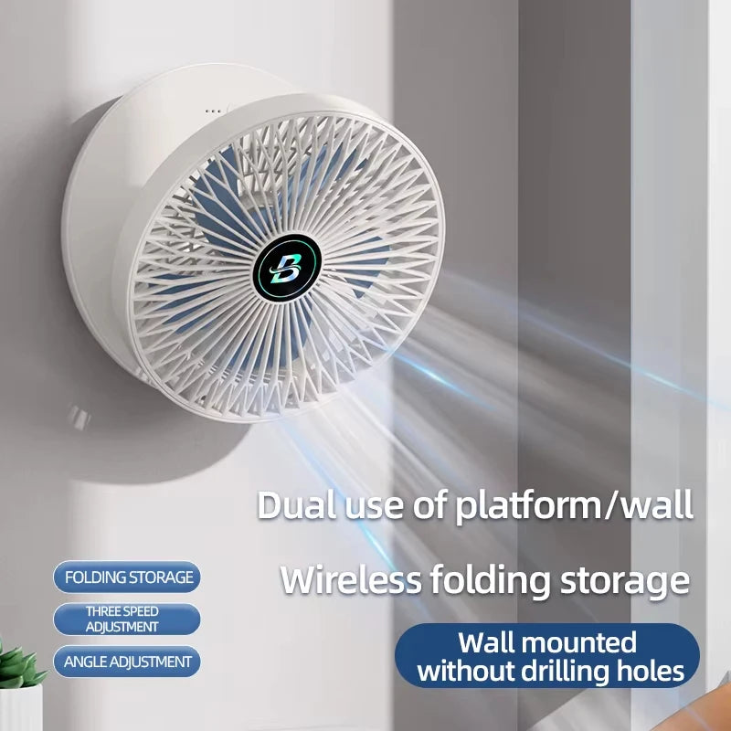 Mini Desktop Fan USB Rechargeable Fan Air Circulator Student Dormitory