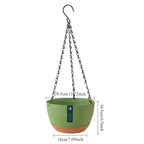 1pcs Nordic Hanging Basket Planter with Chains Thickened Resin Wall-Mounted Flower Pot for Balcony Home Decor