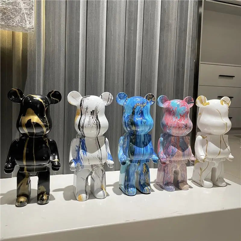 28-35CM Bear Figurines Home DecorationAccessories Modern Stvle Desk DecorationNordic Home Decor Living Room DecorationStatue