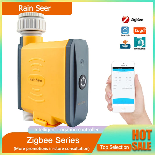 Rain Seer Tuya Zigbee Garden Home Irrigation Watering Timer WiFi Water Timer Mobile Phone Remote Solenoid valves Controller