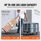 Folding Hand Truck 400 lbs Capacity Lightweight Dolly with Wheels for Moving