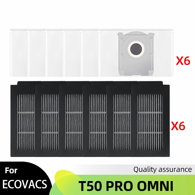 Fit For ECOVACS DEBOT T50 PRO OMNI Replacement Parts Accessories Main Side Brush Hepa Filter Mop Cloth Dust Bag