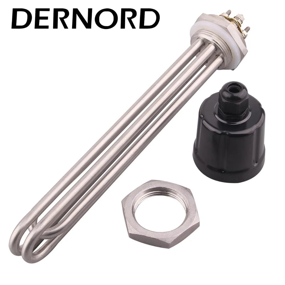 DN40/1.5" Thread SUS304 Immersion Heating Element 220V/380V 3KW/4.5KW/6KW/2KW/3750W Water Tank Boiler Tubular Heater