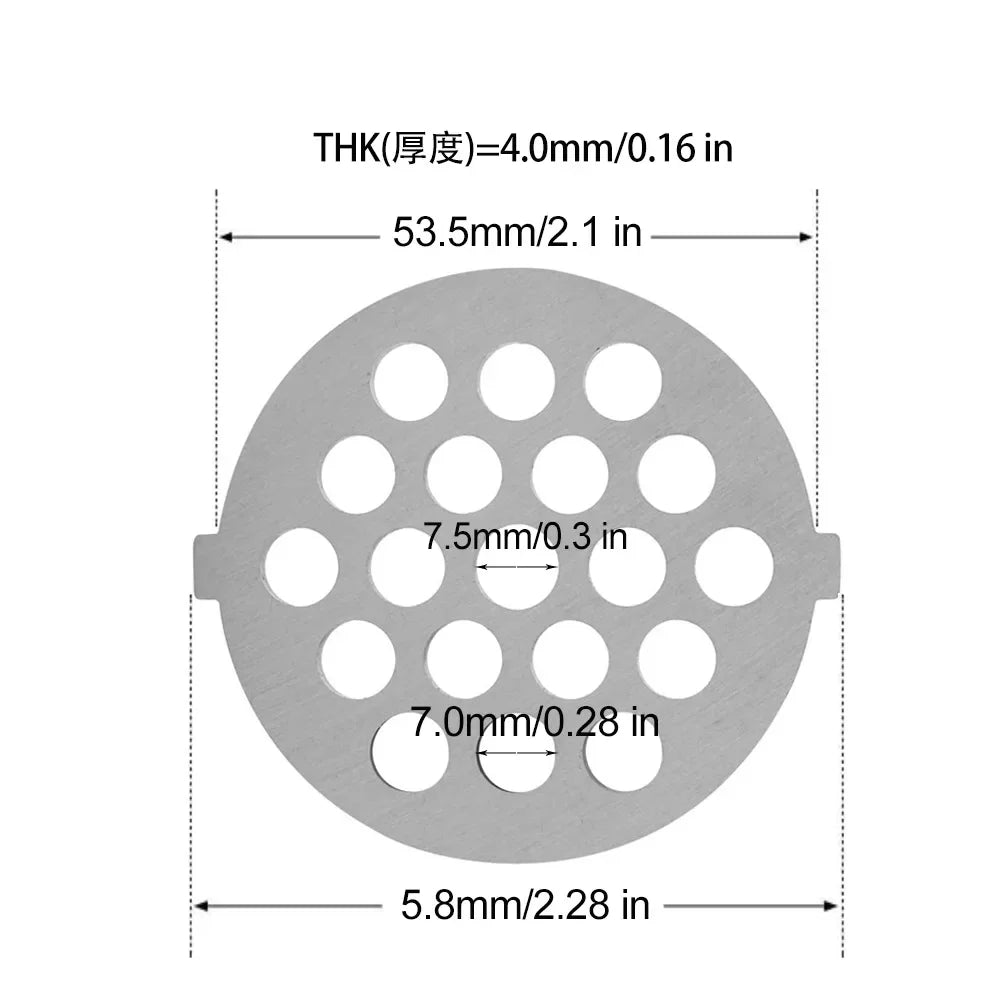 Meat Grinder Pinion Mixer Spare Parts Meat Grinder Knife Stainless Steel Grille for Food Grinder Accessories Kitchen Tool Good
