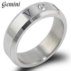 BTS ARMY Kpop Rhinestone Titanium Steel Ring - 18mm