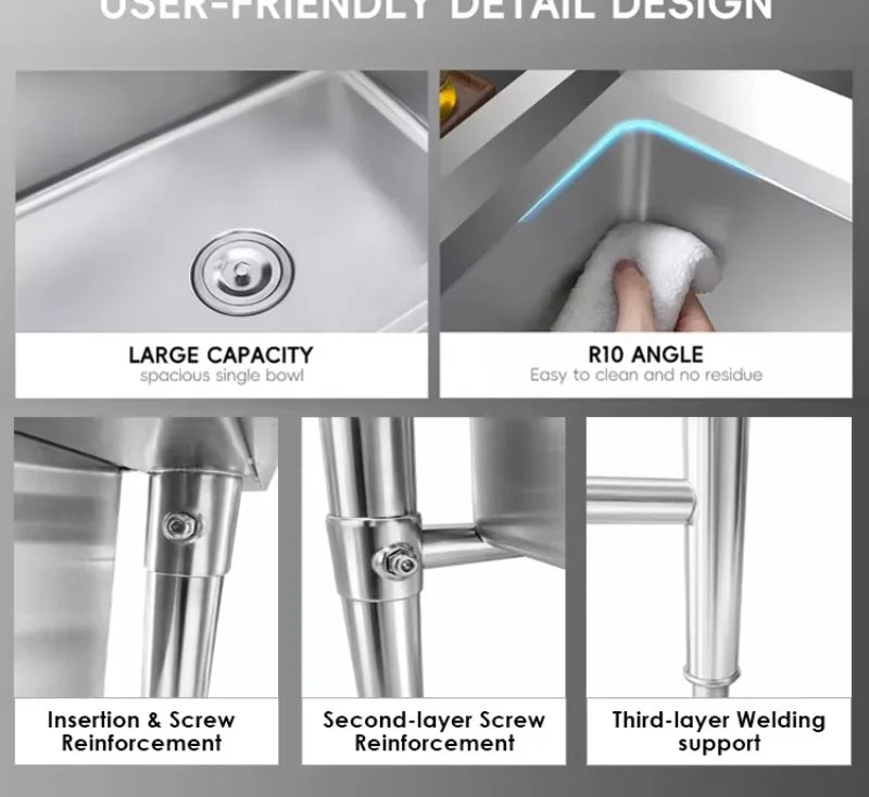 Custom Stainless Steel Kitchen Work Table Commercial Food Prep Table for Restaurant Hotel Kitchen Use