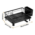 Dish Drying Rack Space-Saving Dish Rack Large Capacity Dish Rack With Removable Drainboard Cutlery Cup Holders And For Sink