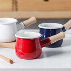 Mini Wooden Handle Kitchen Accessories For Gas Stove Induction Cooker Breakfast Baby Cookware Milk Pot Cooking Pot Soup Pot