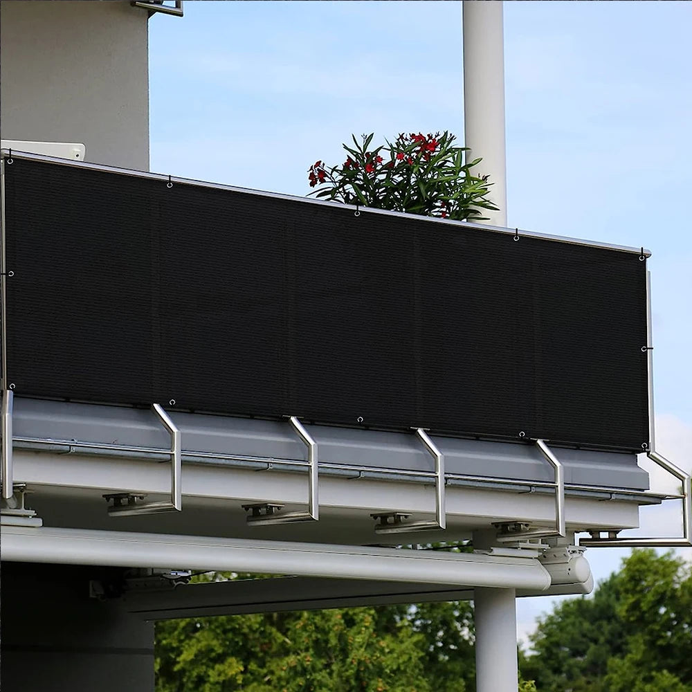 Balcony Privacy Screen Fence Cover with HDPE Shade Fabric, Decorative Fences, Outdoor Patio Wall, Garden Awning