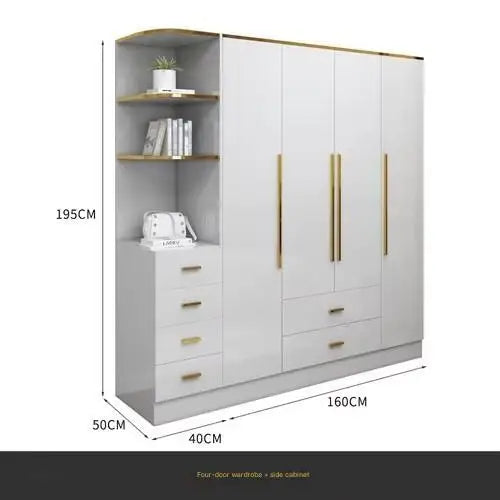 White Gold Wardrobe Designer Clothes Waterproof Children Wardrobe Organizers Nordic Vestidor De Armario Abiertos Hotel Furniture