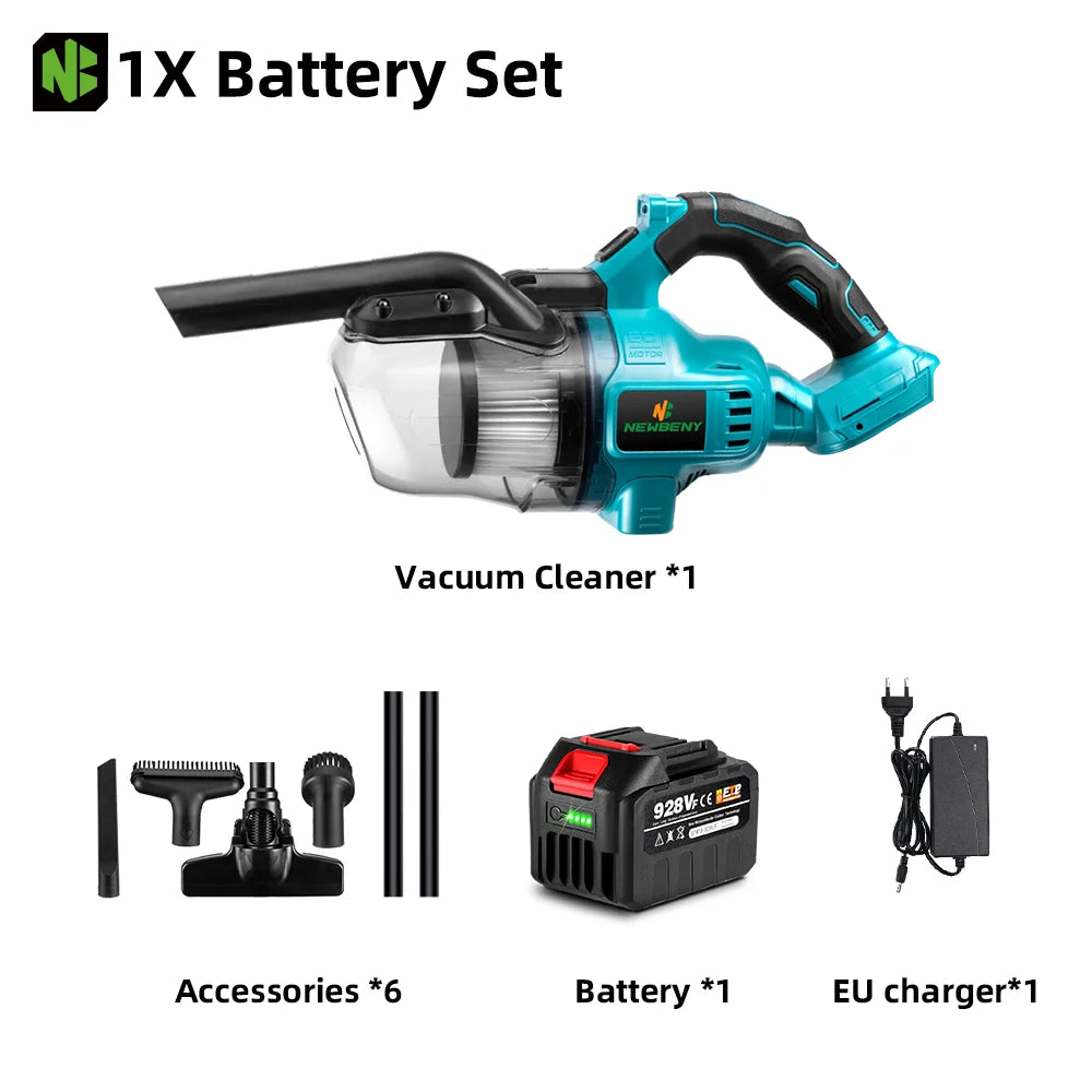 NEWBENY Cordless Handheld Electric Vacuum Cleaner Powerful Rechargeable Household Indoor Cleaning Tools For Makita Battery Pin