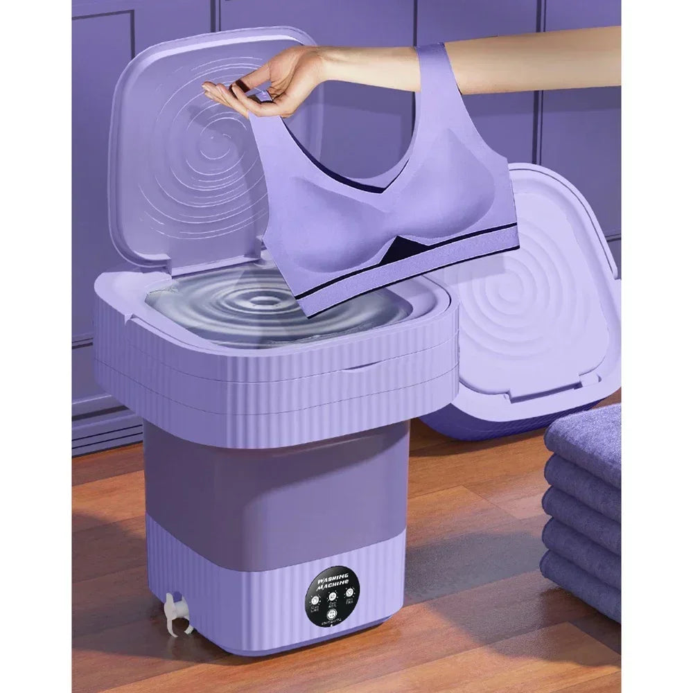 11L Blue light Portable Washing Machine Underwear with Dryer Bucket So