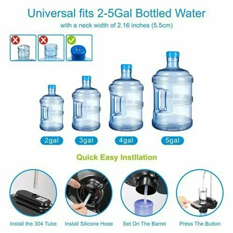 Automatic Water Bottle Dispenser Rechargeable Water Pump Dispenser Wit