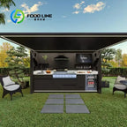 Customized Modern Modular Prefabricated Outdoor Mobile Kitchen Unit Anti Slip Stable Storage Cabinet For Backyard Patio Garden