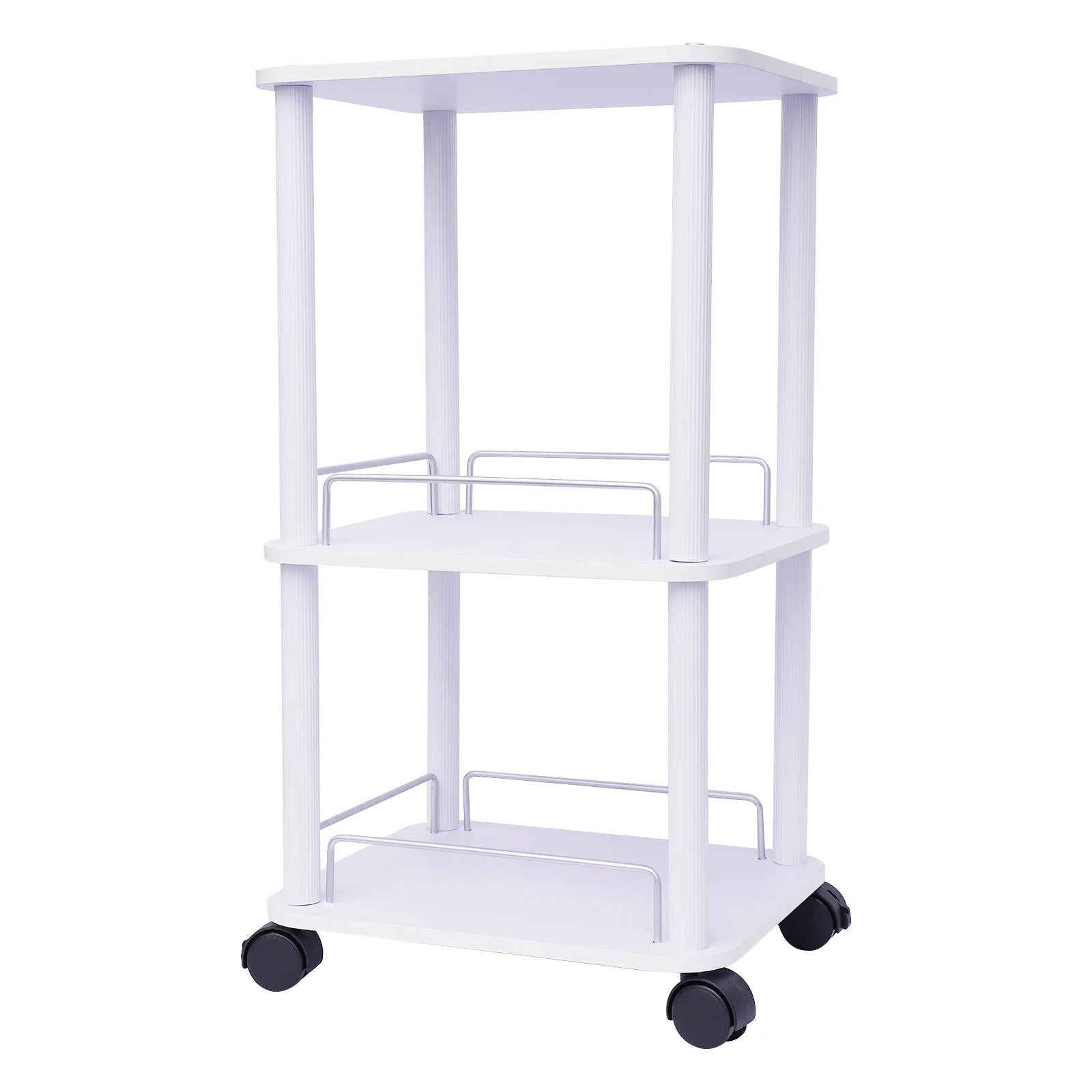 Beauty Salon Trolley Cart Pedestal Rolling Cart Salon Spa Stand Roller Trolley with Wheel Beauty Instrument Tray Rolling Cart