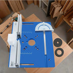 Aluminum Router Table Insert Plate w/ Miter Gauge & Fence, Flip Plate & Router Base, Required for Table Saws Workbenches Trimmer
