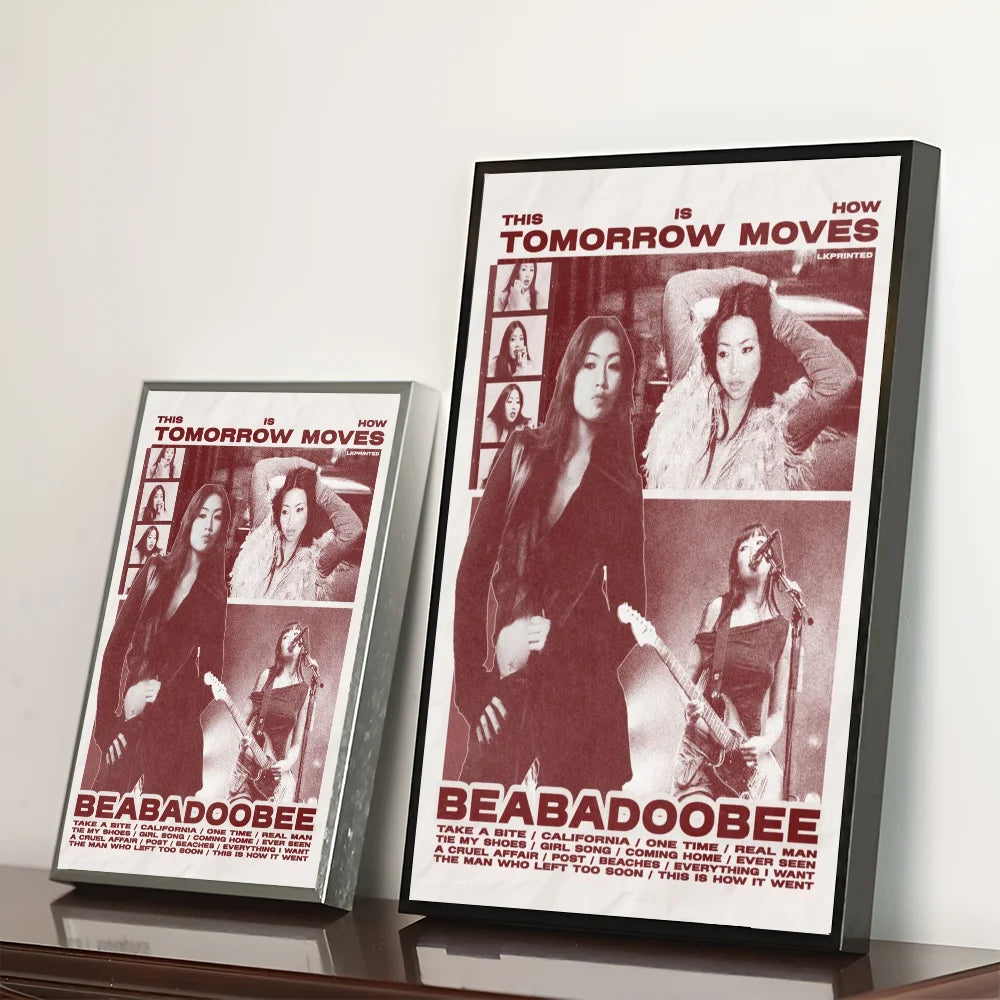 Singer Beabadoobee Movie Sticky Posters Fancy Wall Sticker for Living Room Bar Decoration Vintage Decorative Painting