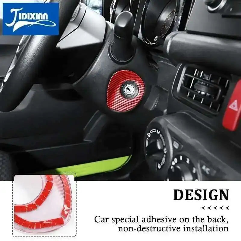 JIDIXIAN Car Key Hole Ignition Switch Decoration Cover for Suzuki Jimny 2019 2020 2021 2022 2023 2024 2025 Interior Accessories