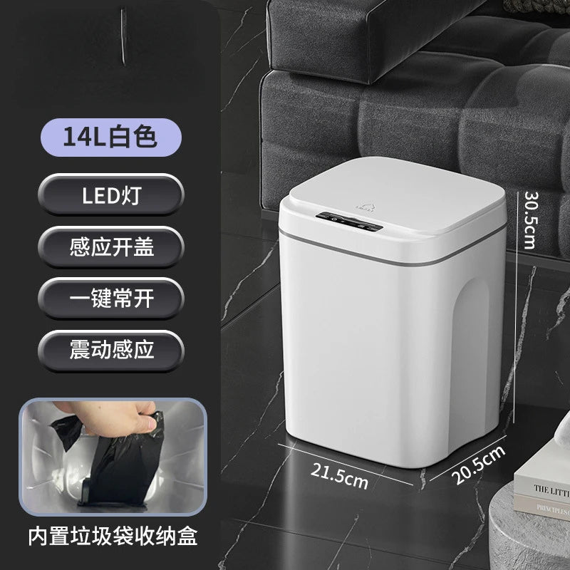 Automatic Paper Basket Touch Trash Bin for Kitchen Home Accessories Dustbin Bucket Intelligent Sensor Trash Can Smart Induction