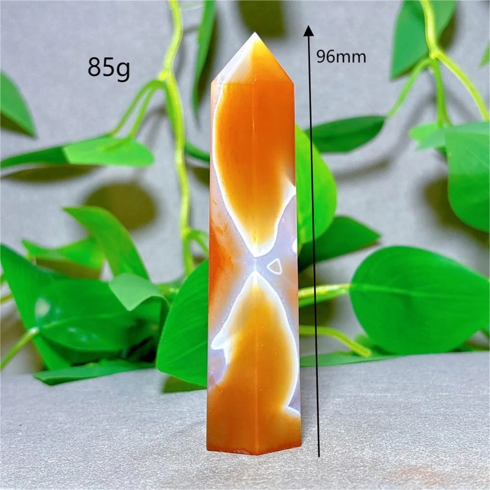 Carnelian Tower Crystal Natural Stone Quartz Home Decoration Minerals Reiki Craft Gifts Energy Healing Meditation Spiritual Love