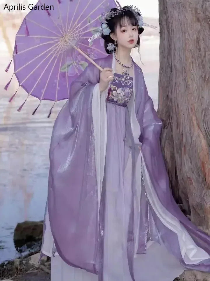 Star Oil Paper Waterproof Beach Umbrella Fan Chinese Dance Performance Lace Umbrella Classical Hanfu Fairy Parasol Paraguas