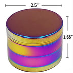 2.5" 63MM Dry Herb Grinder Metal 4-layer Tobacco Grinder Spice Miller Crusher Zinc Alloy Smoke Accessories