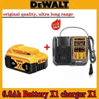 Original DEWALT battery，20V,，6AH， rechargeable lithium-ion battery， DCB115， DCB118,，Dewalt tool battery, dewalt ，DCB1104 charger
