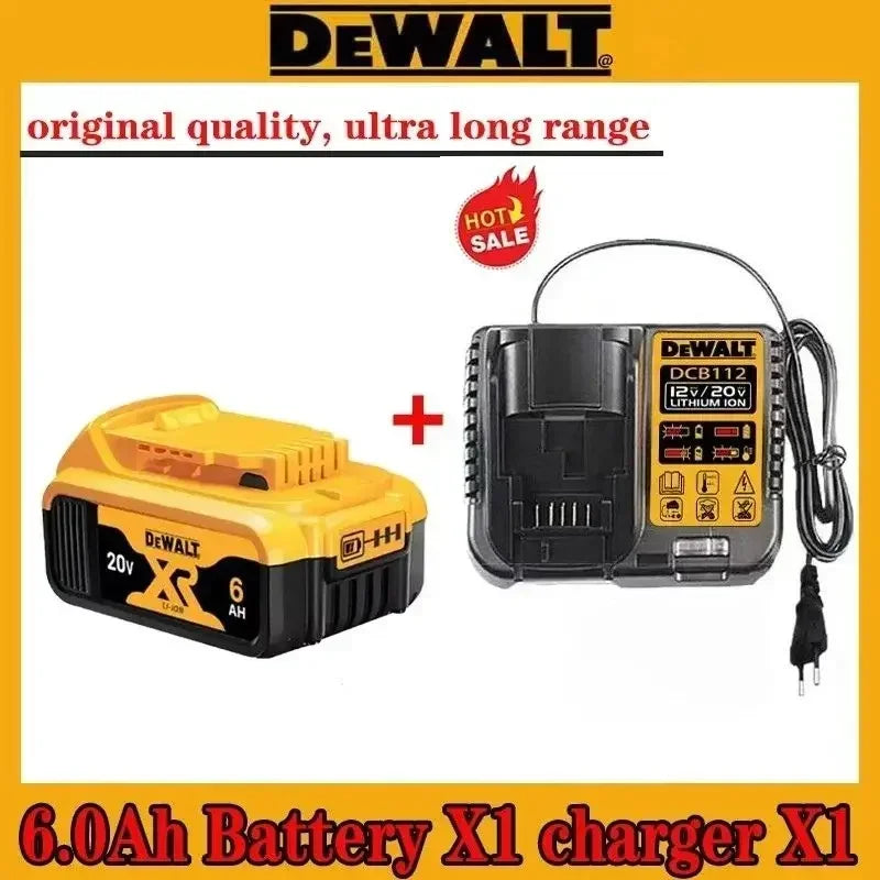 Original DEWALT battery，20V,，6AH， rechargeable lithium-ion battery， DCB115， DCB118,，Dewalt tool battery, dewalt ，DCB1104 charger