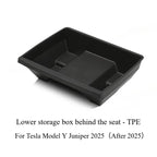 For Tesla Model Y Juniper 2025 Under Seat Storage Box Case Car Seat Organizer Vehicle Underseat Drawer Holder Car Interior Tray