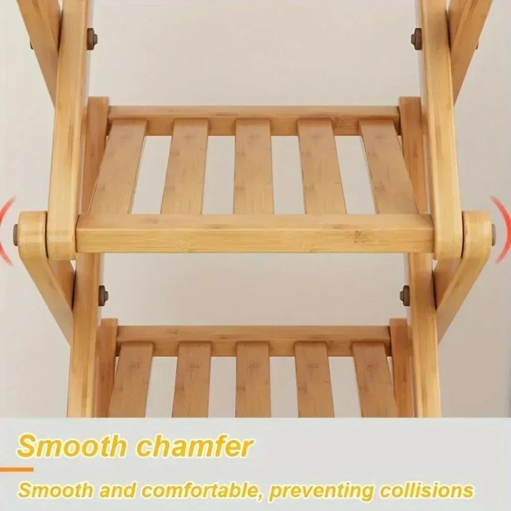 Multi Layer 5/6/7/8/9 Layer Simple Breathable Shoe Shelf Multifunctional Foldable Shoes Shelf Cabinet Simple Bamboo  Saves Space