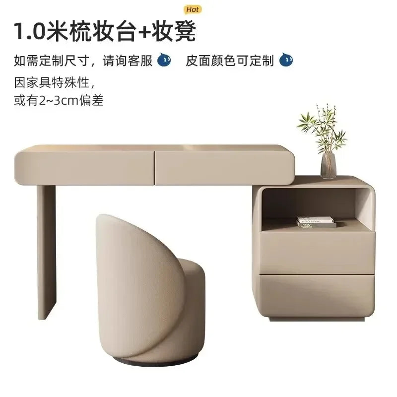 Postmodern Gray Vanity Table Storage Aesthetic Cabinet Drawers Dresser Organizer Salon Beauty Salon Penteadeira Hotel Furniture