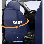 Ergonomic Car Seat Cushion – Nappa Leather & Ice Silk, High-Resilience Sponge, All-Season Comfort for Most Vehicles