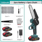 Geevorks 6 Inch Chain Saw Cordless Handheld Pruning Chainsaw Woodworking Electric Saw Cutting Power Tools