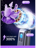 Noise Reduction Handheld Mini Fan Battery Portable Rechargeable Fan wi