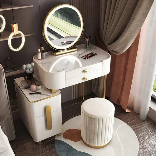 Vanity Makeup Desk Dressing Vanity Makeup Desk Organizers Mirror Storage Dressers Bedroom Multifunctional Schminktisch Furniture