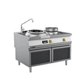 Commercial Kitchen Single Burner Gas Wok Range with One Rear Pot Chinese Cooker Equipment for Restaurant Catering Custom