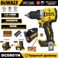 DEWALT 20V Brushless Cordless Compact Drill Driver DCD800 90N.m Rechargeable Original Electric Screwdriver Household Power Tools