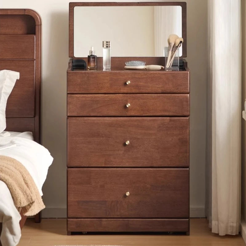Bedroom bedside table dresser integrated Dressing table Makeup vanity makeup desk Bring makeup box stool nightstands Furniture