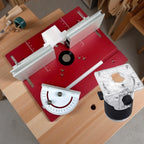 Aluminum Router Table Insert Plate w/ Miter Gauge & Fence, Flip Plate & Router Base, Required for Table Saws Workbenches Trimmer