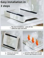 Kitchen storage rack with sliding rails, pull-out drawer-style storage tray, cabinet organizer