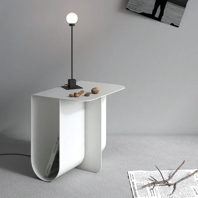 Nordic Metal Creative Sofa Side Table Coffee Table Living Room Modern Bedroom Light Luxury Storage Bedside Table Small Tables