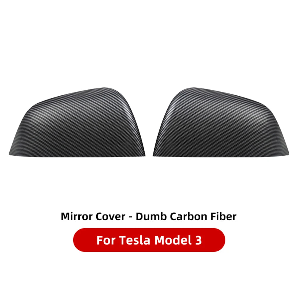 Tesla Model 3/Y ABS Carbon Fiber Look Side Rearview Mirror Cover