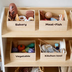 Wooden Pretend Play Kitchen Toys Cutting Food Accessories Set Fruit Vegetable Bakery Meat fish Early Educational Cognition Toys