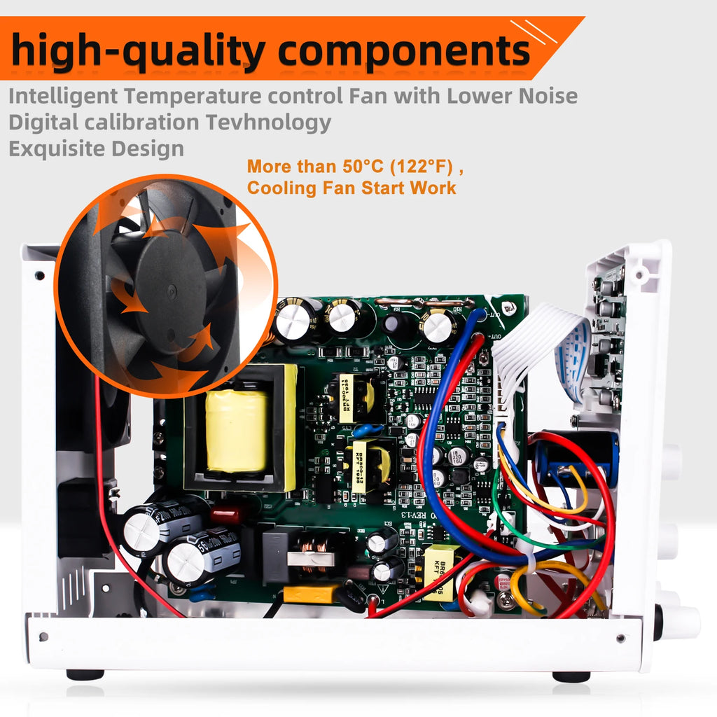 KUAIQU Adjustable Switching DC Power Supply 30V 10A 6A Lab Bench Power Supply 60V 5A 120V 3A Output Preset Current USB Interface