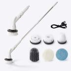 New 8-in-1 LCD Cordless Electric Cleaning Brush with Long Handle, Retractable Bathroom Toilet Floor, Electric Cleaning Brush
