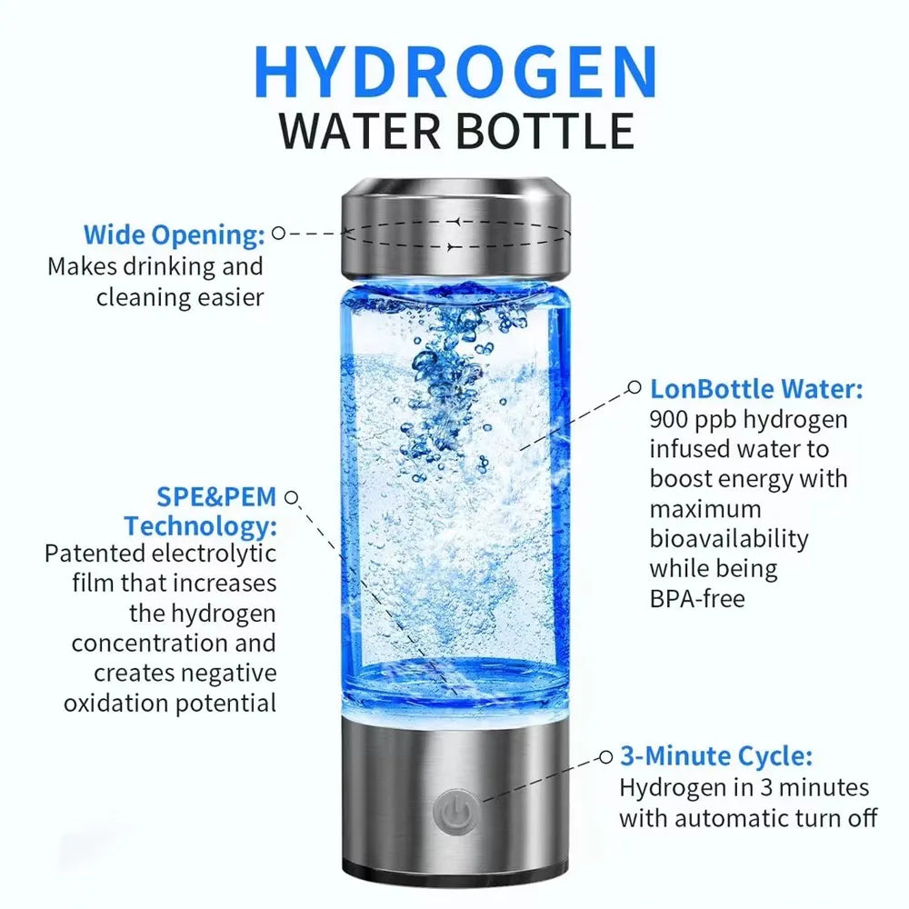 420ml Hydrogen Rich Water Cup Electric Hydrogen Rich Water Generator B