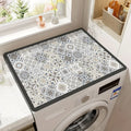 Washing Machine Dust Cover Retro Style Wash Machine Cover Oven Microwave Refrigerator Top Protector Mat Absorbent Pad LAVIE LIFE