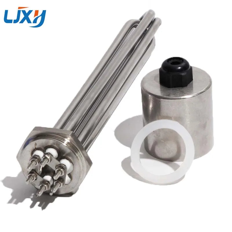 LJXH DN40 (47mm) Water Heater Heating Element 220V 380V 3KW 4.5KW 6KW 9KW 12KW All 304 Stainless Steel