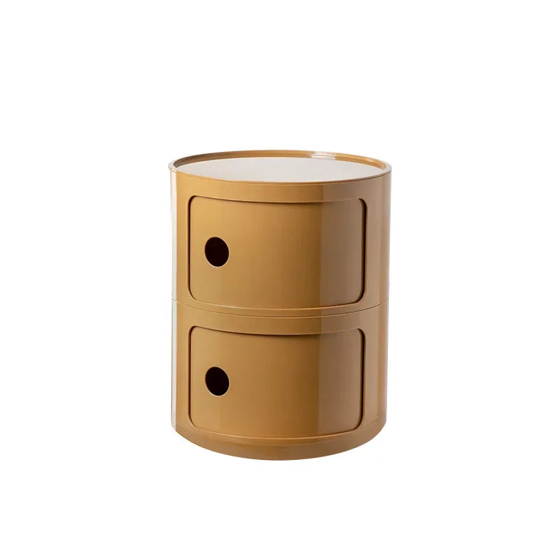 Creative Bedroom Bedside Table Modern Minimalist Round Storage Small Cabinet Large Capacity Plastic Side Cabinet
