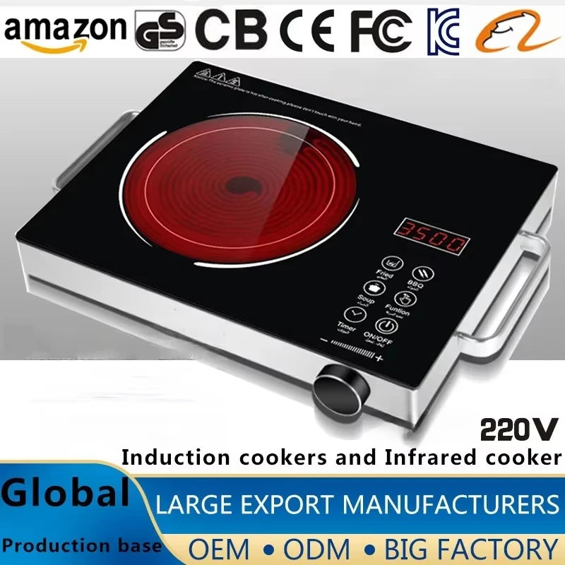 The Infrared Heating Cookware Cooking Multifunctional Electric Ceramic Stove 3500W Infinitely Adjustable Power For Soup Cooking